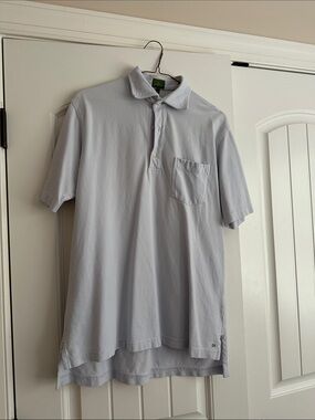 Men's Sid Mashburn Light Blue Polo Shirt M